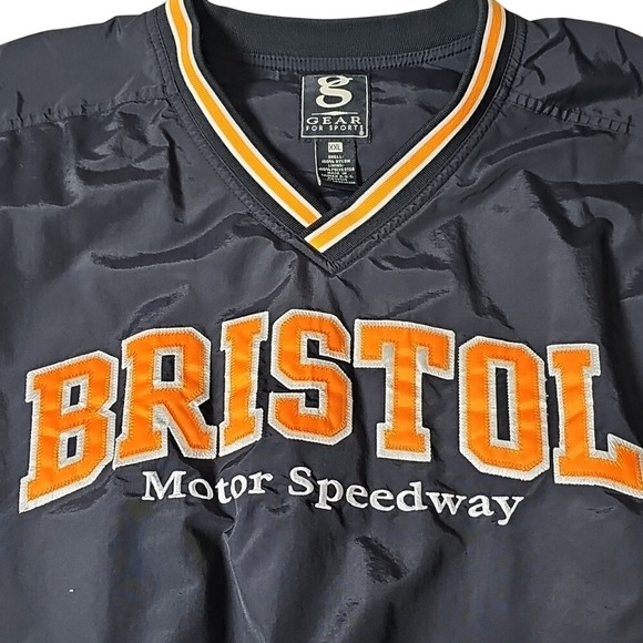 Vintage Bristol Motor Speedway Black Pullover Nylon Jacket XXL - Picture 3 of 11